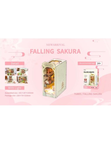 FALLING SAKURA SUJETALIBROS de Rolife.