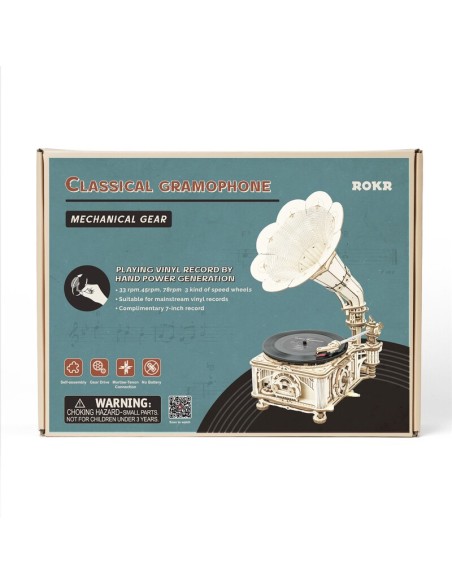 CLASSIC GRAMPHONE ( Eléctrico + Manual) de ROKR by Robotime