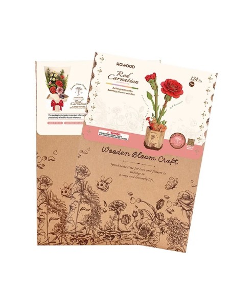 RED CARNATION PUZZLE de Rowood by Robotime