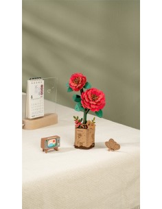 Camelia Roja Puzzle de Rowood by Robotime 2