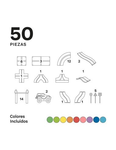 IMANIX PISTA DE CARRERAS 50 PIEZAS