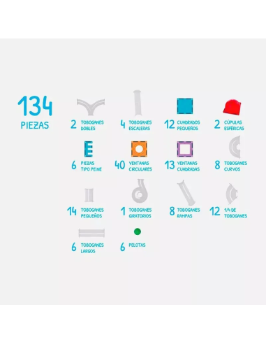 IMANIX TOBOGAN 134 PIEZAS
