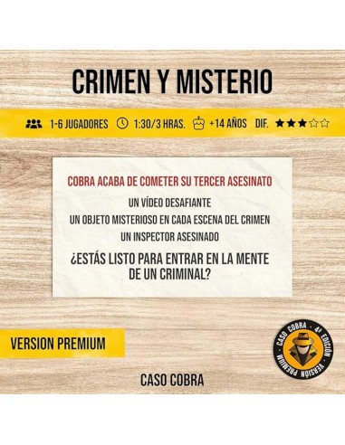 Caso Cobra de Crimen y Misterio.