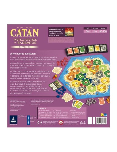 Catán Mercaderes y Bárbaros de Devir.
