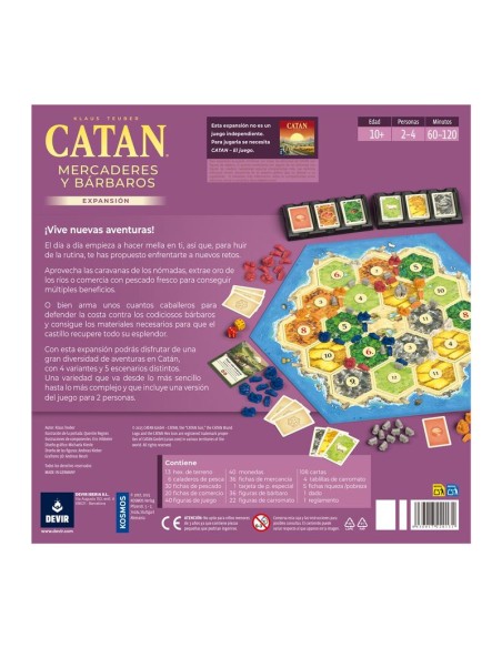 Catán Mercaderes y Bárbaros de Devir.