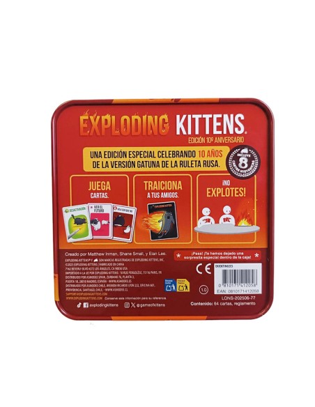 EXPLODING KITTENS 10º ANIVERSARIO