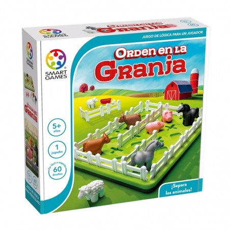 Orden en la granja es un juego de lógica individual a partir de 4 años editado por Smart Games