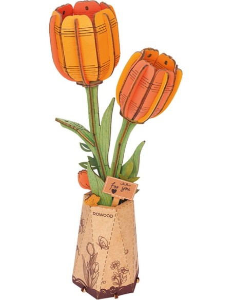 Orange Tulip de Rowood by Robotime.