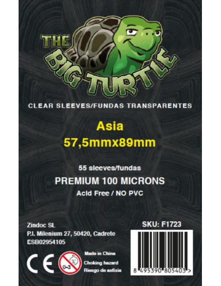 FUNDAS ASIA 100 MICRAS 57,5 x 89mm (55uds)