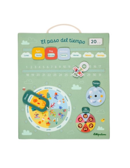 Calendario infantil a Lo Largo del Tiempo de Lilliputiens.