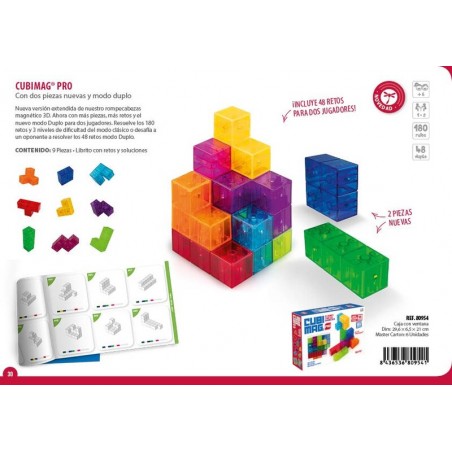 Cubimag Pro es un juego de lógica con piezas mágnéticas editado por Lúdilo