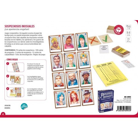 Sospechosos Inusuales es un juego cooperativo editado por Lúdilo
