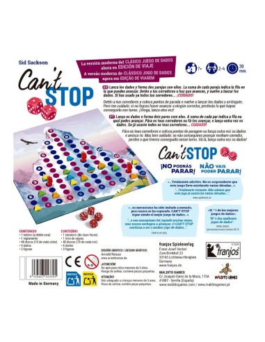 Can´t Stop de Maldito Games