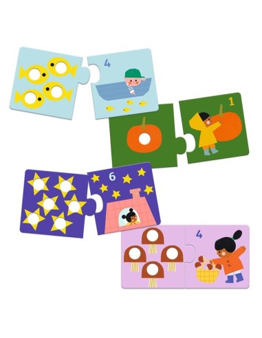 Puzzle Duo Primeras Cifras de Djeco.