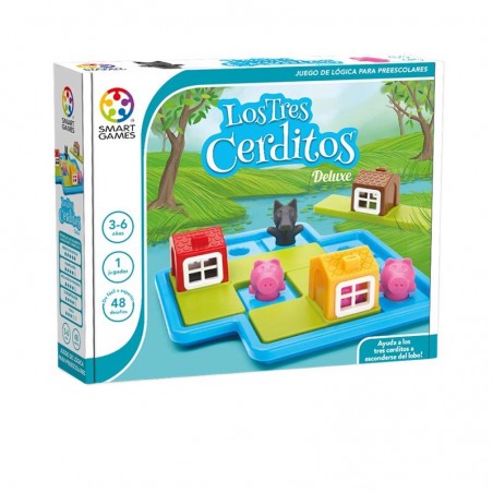 Los Tres cerditos es un juego de lógica para niños a partir de 3 años. Editado por Smart Games
