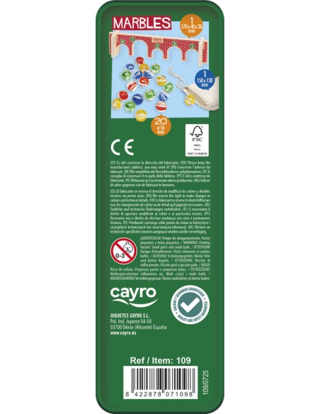 Cayro Canicas Metal Box.