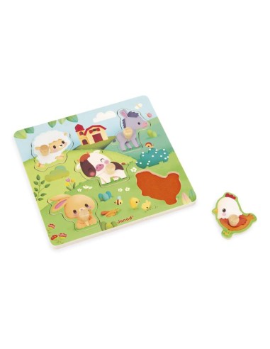 Puzzle táctil de la Granja de Janod.