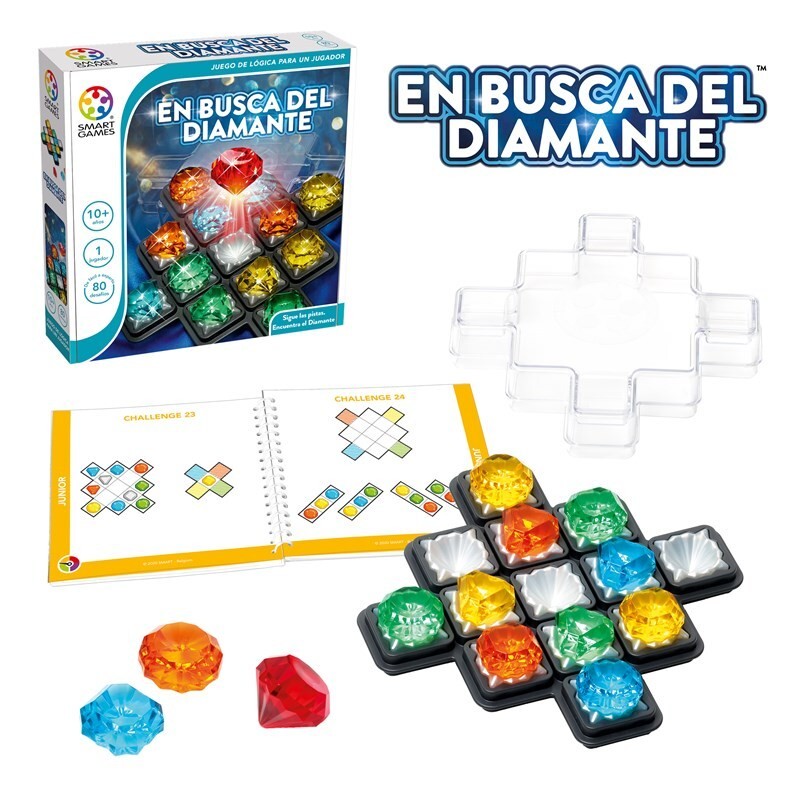 En Busca del Diamente es un juego de lógica de dificultad alta de Smart Games