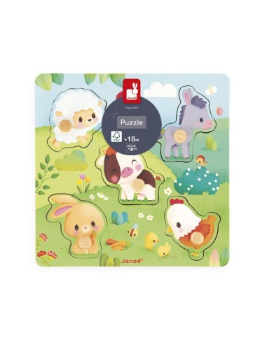 Puzzle táctil de la Granja de Janod.