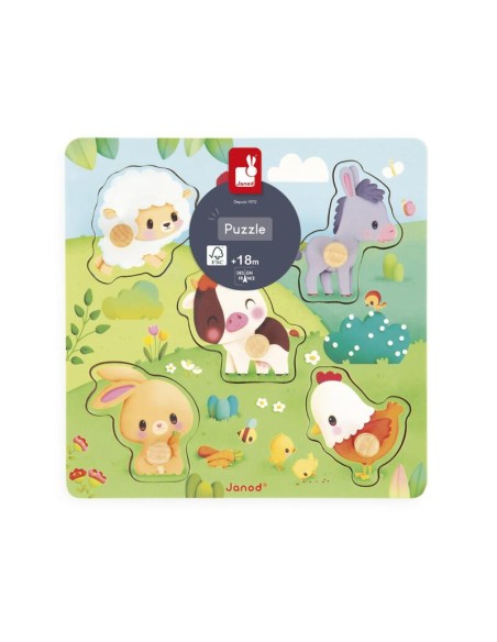 Puzzle táctil de la Granja de Janod.
