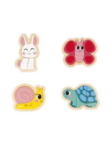 4 PUZZLES EVOLUTIVOS JARDIN DE JANOD.