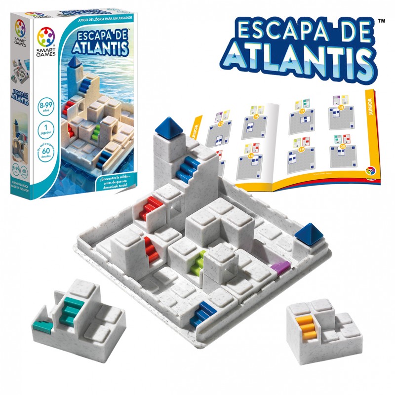 Escapa de Atlantis es un juego de lógica individual editado por Smart Games