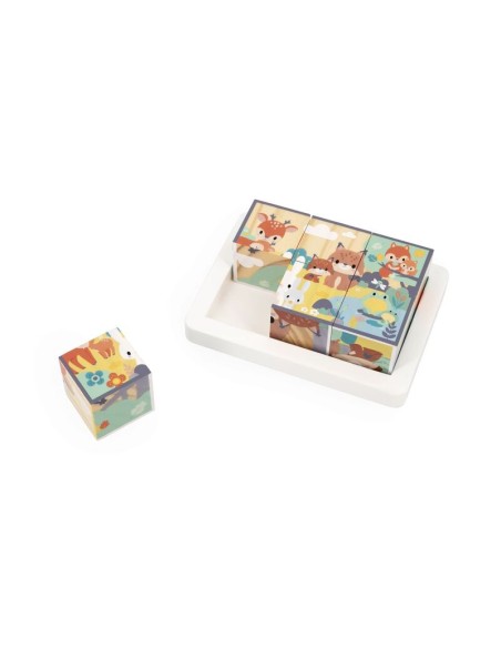 Pure - Bandeja de 6 cubos de Janod.