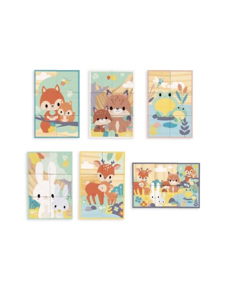 Pure - Bandeja de 6 cubos de Janod.