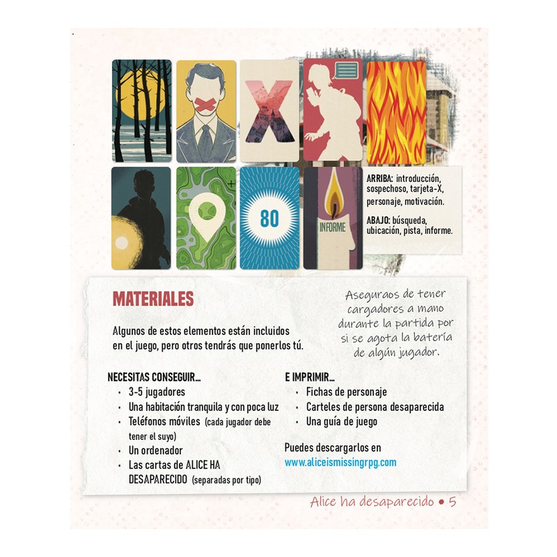 Alice ha desaparecido es un juego de rol mudo editado por Devir.