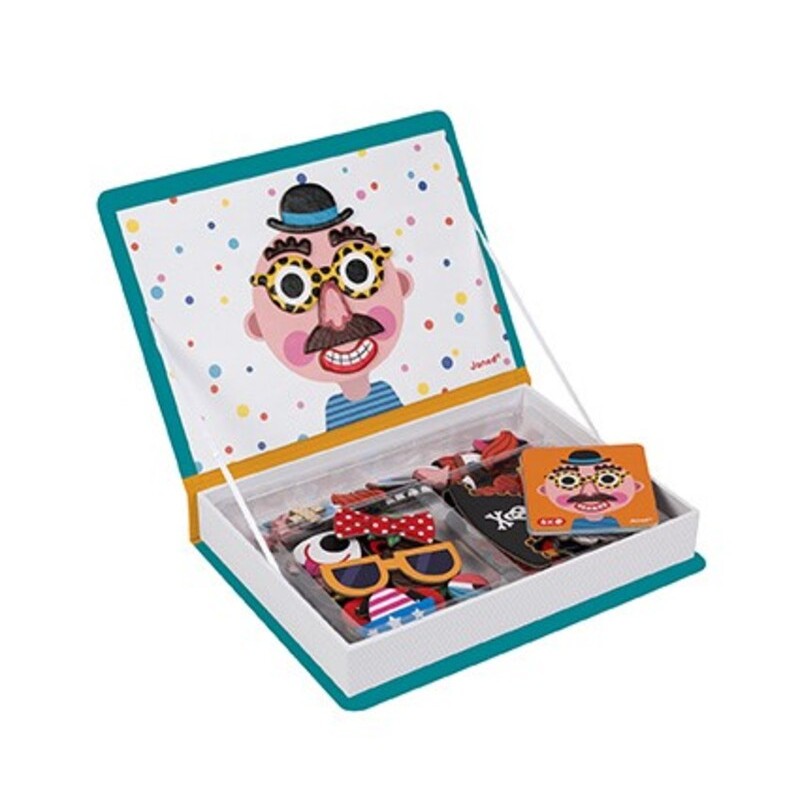 MAGNETIBOOK CRAZY FACES CHICOS es un divertido juego magnético para niños, editado por Janod