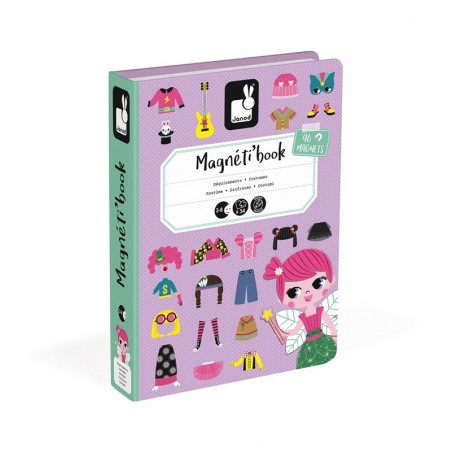 MAGNETIBOOK DISFRACES CHICAS es un divertido juego magnético para niños, editado por Janod