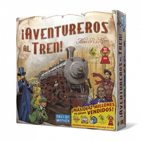 Aventureros al tren. Un juego de contrucción de vías convertido en clásico, editado por Days of Wonder.