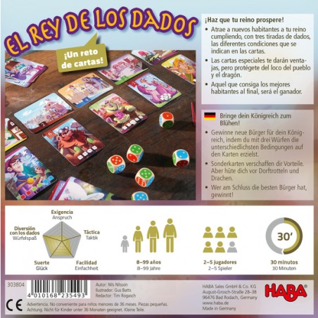El rey de los dados es un juego familiar de HABA