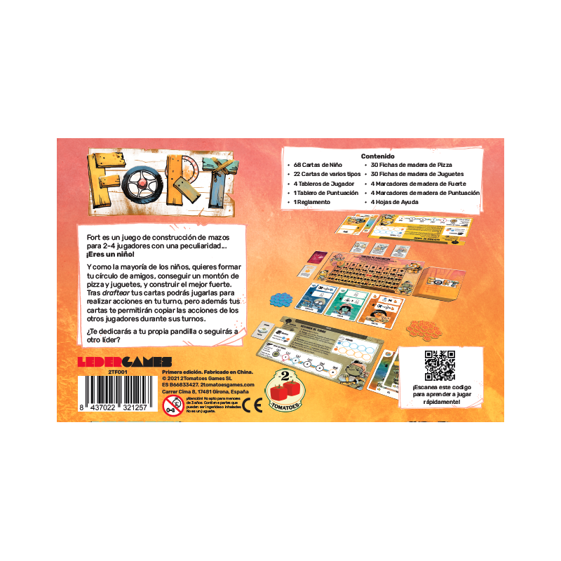 Fort juego de contrucción de mazos editado por 2Tomatoes.