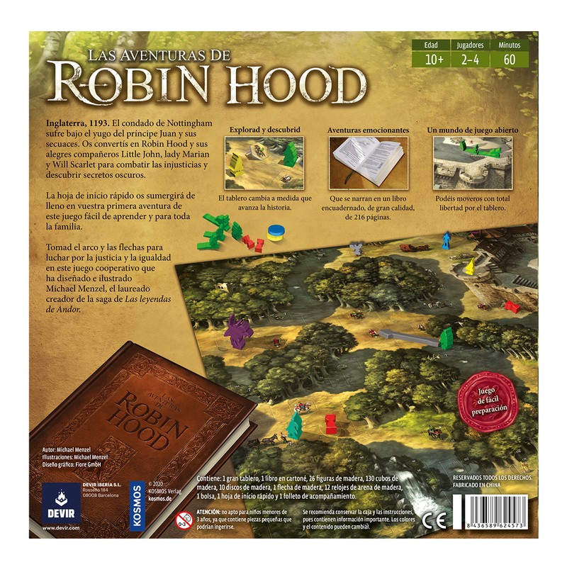 Las Aventuras de Robin Hood un juego de mesa de Devir