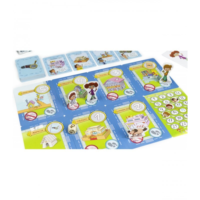 Los Buscapistas un juego de cartas de Átomo Games