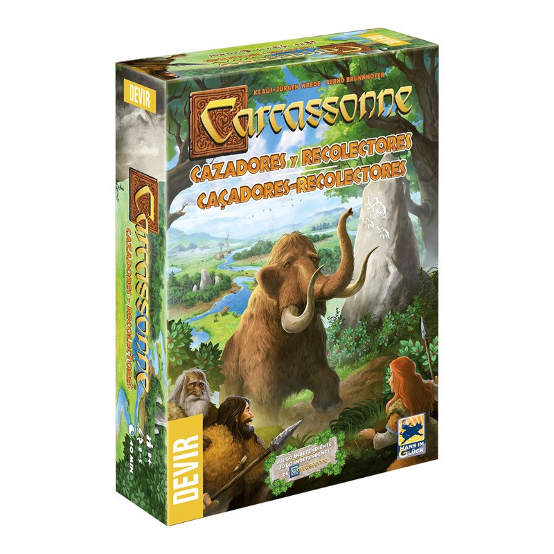 Carcassonne Cazadores y Recolectores es una versión basada en la prehistoria del juego Caracassonne