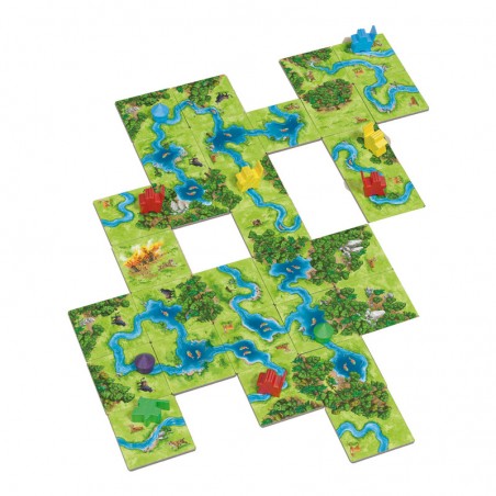 Carcassonne Cazadores y Recolectores es una versión basada en la prehistoria del juego Caracassonne