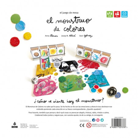 El Monstruo de colores es un juego que ayudará a los niños a expresar sus emociones. Editado por Devir.