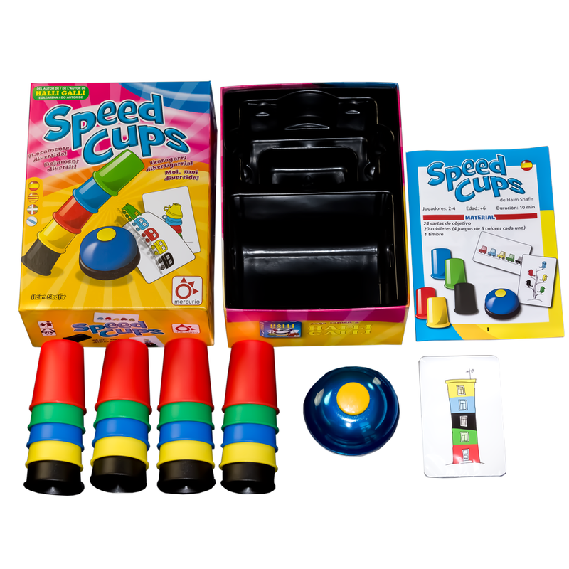 Speed Cups un frenético juego de habilidad y rapidez editado por Mercurio