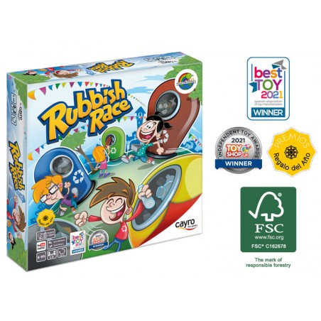 Rubbish Race un juego de reciclaje editado por Cayro