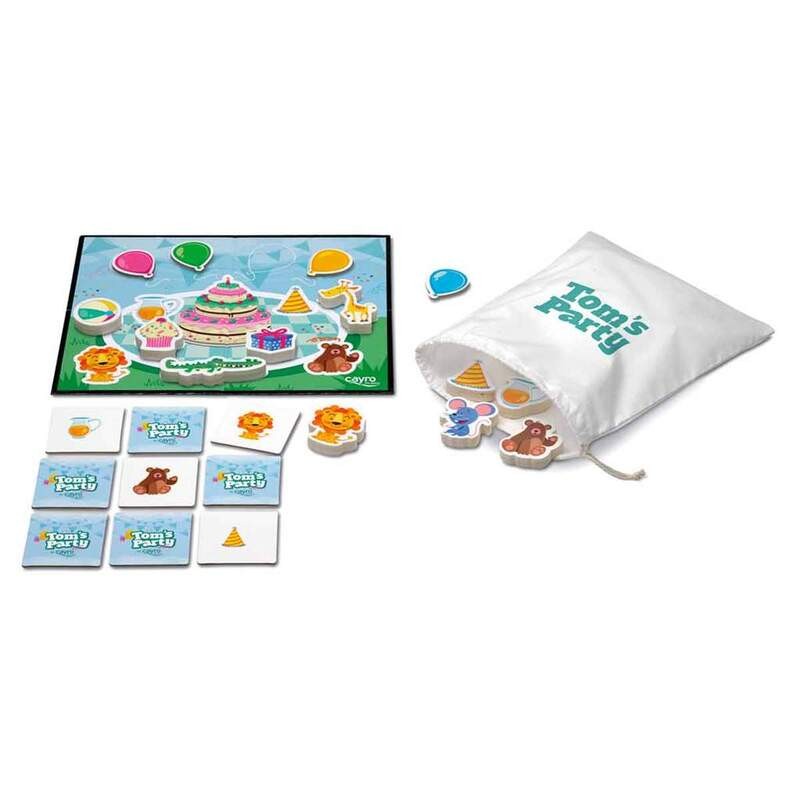 Tom´s Party es un juego cooperativo para niños pequeños de la editorial Cayro
