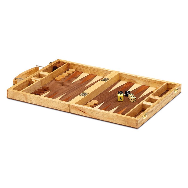 Backgammon marquetería un juego de madera de Cayro
