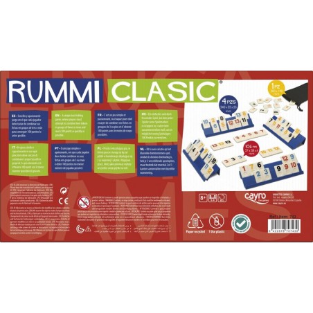 Rummi Classic, un juego clásico fabricado por Cayro