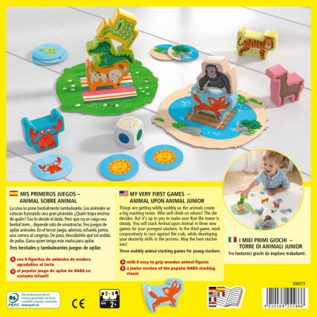 Animal sobre Animal infantil un juego de equilibro de HABA para los más pequeños