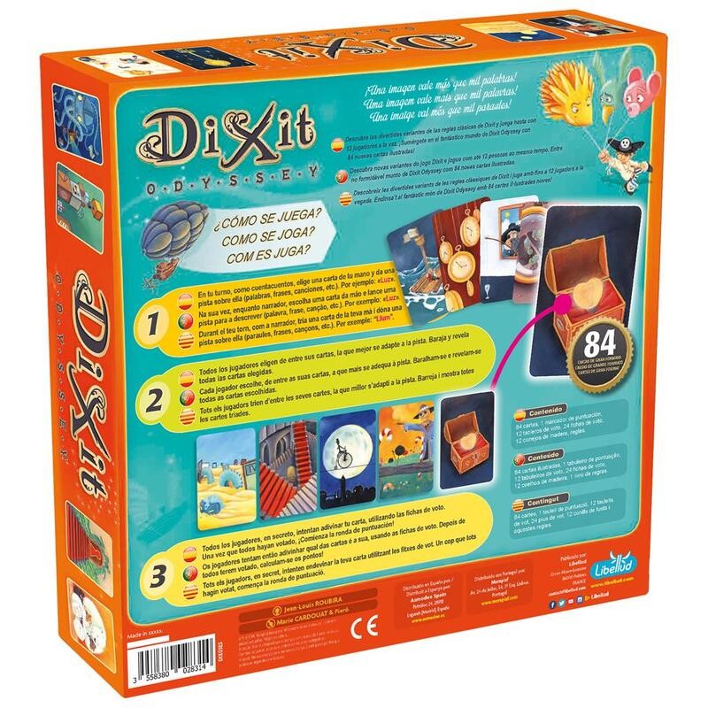 Dixit una expansión autojugable de Dixit Classic con nuevas variantes y hasta 12 jugadores editado por Asmodee