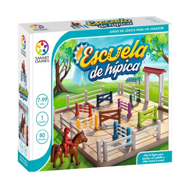 Escuela de hípica un juego de lógica en solitario editado por Smart Games.