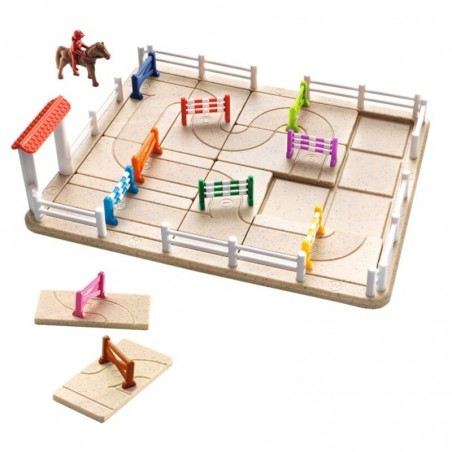 Escuela de hípica un juego de lógica en solitario editado por Smart Games.