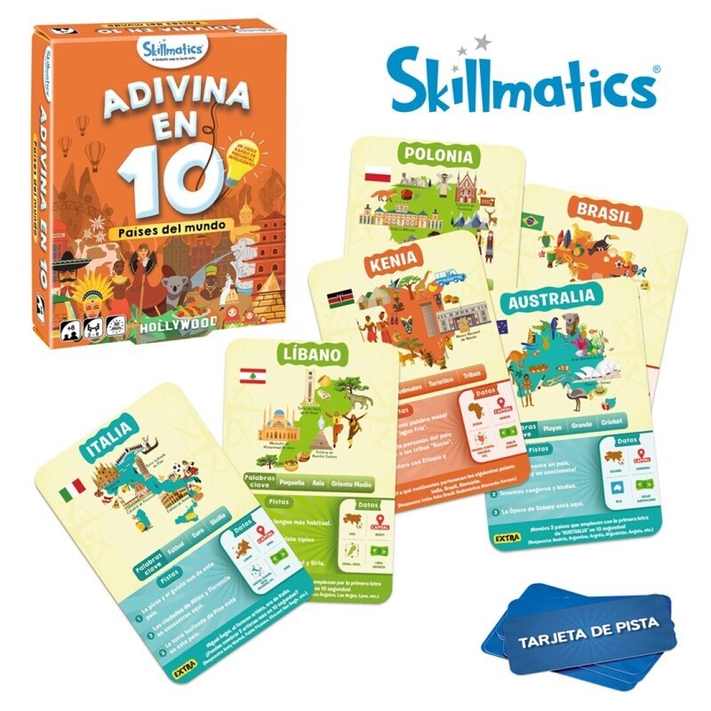 Adivina en 10: Países del mundo, es un juego de preguntas y respuestas editado en España por Lúdilo.
