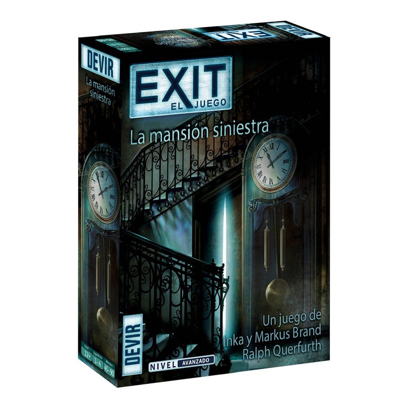Exit: La Mansión siniestra es un juego de escape room de dificultad avanzada, editado por Devir